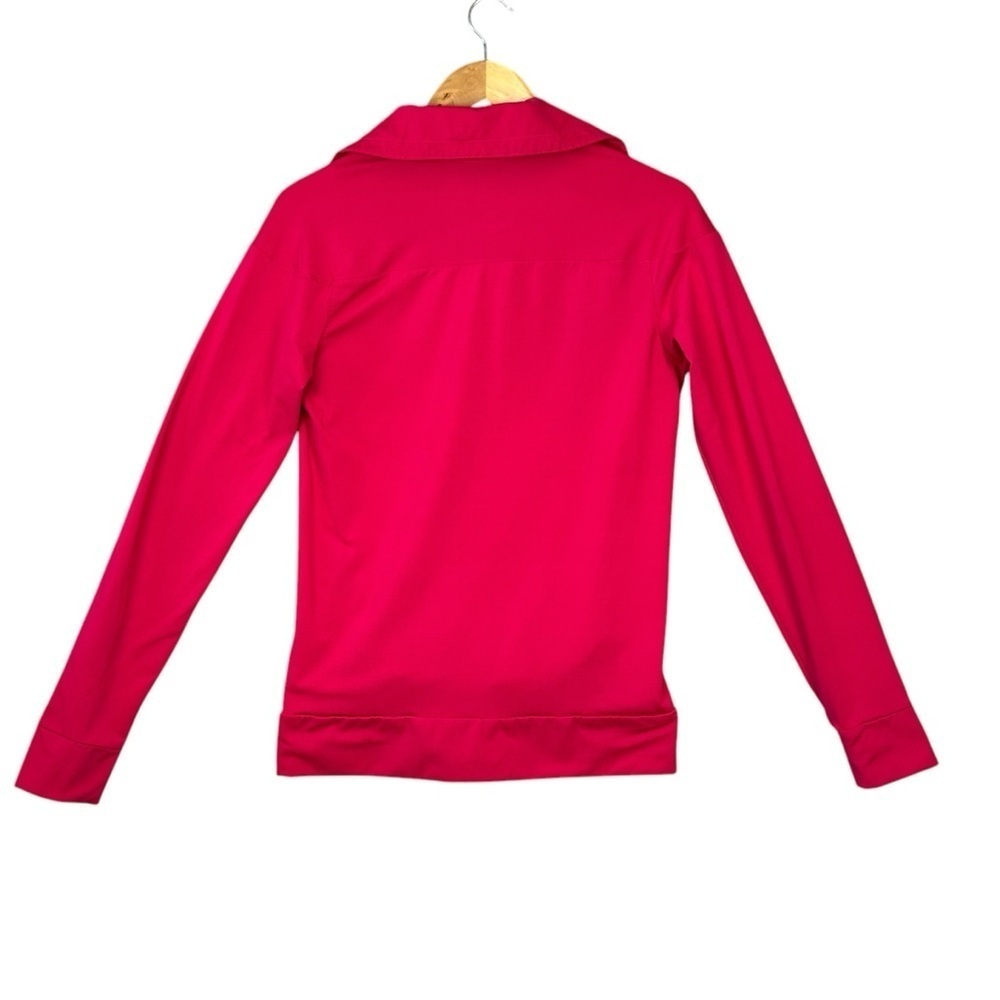Adidas Climalite Jacket Womens Medium Pink Utility Warm Up Track Jacket Full Zip - Picture 2 of 9